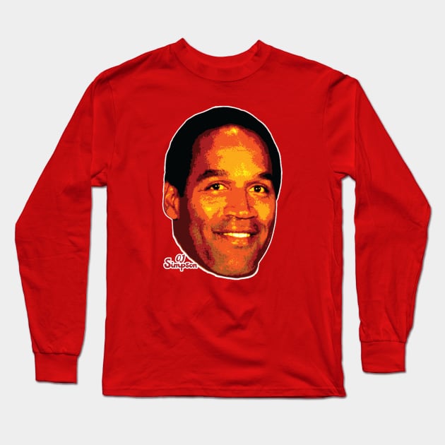 Vintage Oj Simpson Head Long Sleeve T-Shirt by Trendsdk